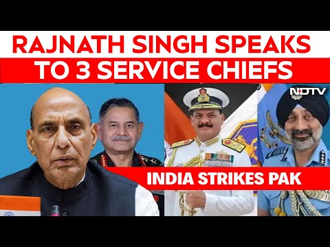 Operation Sindoor LIVE: Defence Minister Rajnath Singh Speaks To 3 Service Chiefs | India Hits Pak