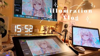 Vlog┊絶好調イラストレーターの日常🎨久しぶりのOC❕🐬グッズ開封🌼ダイエットご飯とおやつ🍇🍚お家でまったりリラックス🤍