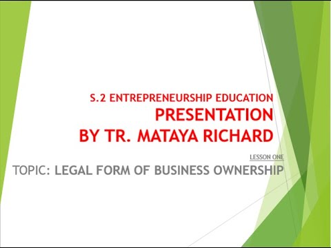 LEGAL FORM OF BUSINESS OWNERSHIP | S.2 | NEW CURRICULUM