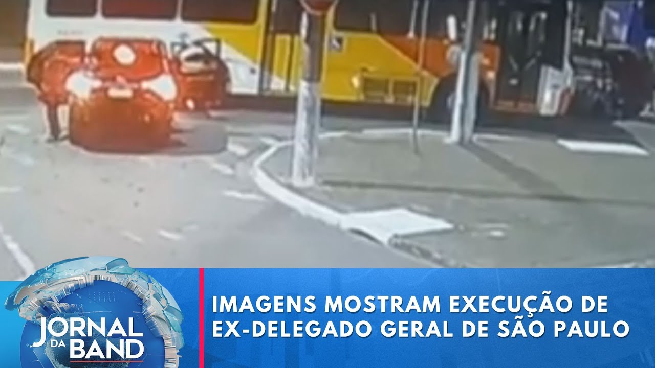 Imagens mostram execução de ex-delegado geral de São Paulo | Jornal da Band