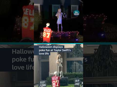 Taylor and Travis don’t just make great #halloween costumes… #itvnews #taylorswift #traviskelce