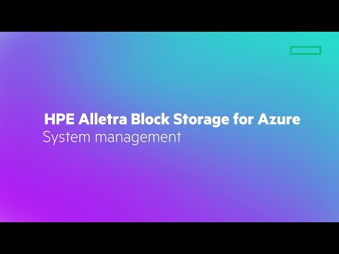 HPE Alletra Block storage for Azure_System Management