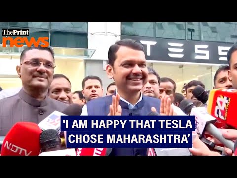 'It’s a matter of great joy’: Maharashtra CM Fadnavis as Tesla launches first showroom in Mumbai