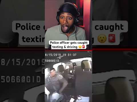 Police officer Caught Texting & Driving… Ends in a Crash😳 #policechase #PoliceFail #CarCrash #Fails