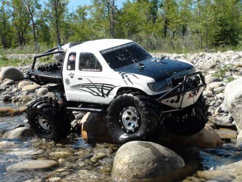 RC ADVENTURES - SCALE RC TRUCKS # 18  - MONSTER  AXIAL SCX10 TRUCK TRAILS - WATER FUN - UCxcjVHL-2o3D6Q9esu05a1Q