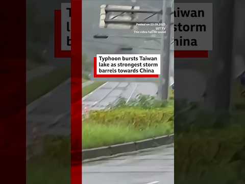 At least two dead in Taiwan after super typhoon Ragasa causes lake to burst banks. #Taiwan #BBCNews