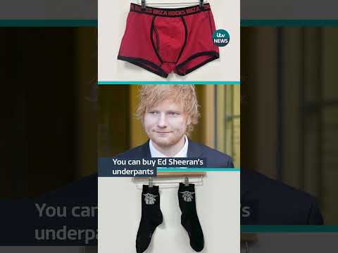 You can buy Ed Sheeran's old pants, socks and jumpers but they might be covered in cat hair #itvnews