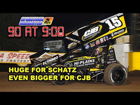 SprintCarUnlimited 90 at 9 for Monday, March 9th: Big for Schatz, huge for CJB Motorsports - dirt track racing video image