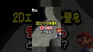この2Dエリアの外壁を頂上まで登ったらどうなる？#shorts #マリオ #ゆっくり実況