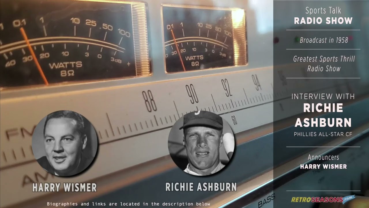 1958 • Baseball Clip • Richie Ashburn Interview - Radio Broadcast video clip