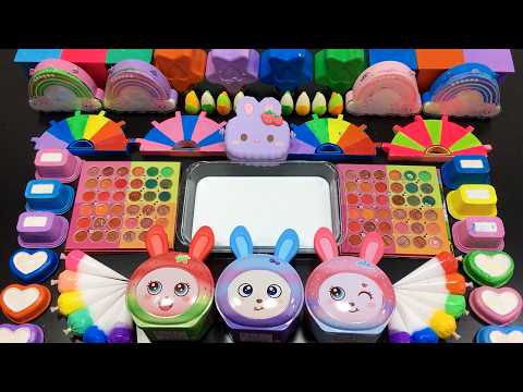 Satisfying Rainbow Slime Mixing with Cute Makeup Palettes #1279