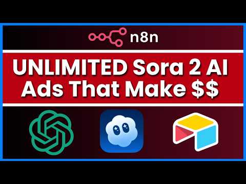 n8n Sora 2 AI Video Ads MACHINE!🤖 (NO WATERMARK) FREE n8n Workflow & Guide + Sora 2 Invite Codes
