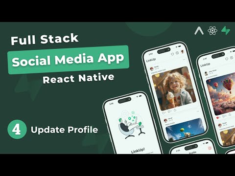 Build Full Stack Social Media App in React Native #4 - Update Profile