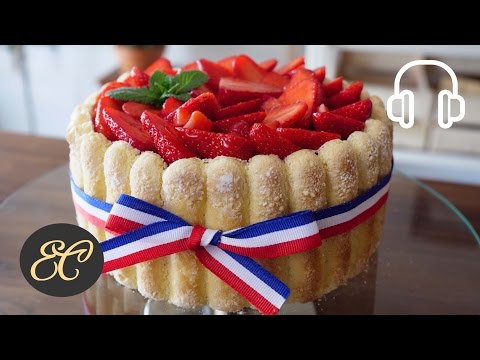 Strawberry Charlotte Cake Recipe  | ASMR Cooking sounds - UCdSu3tgroULNBpkyWkEzCYw