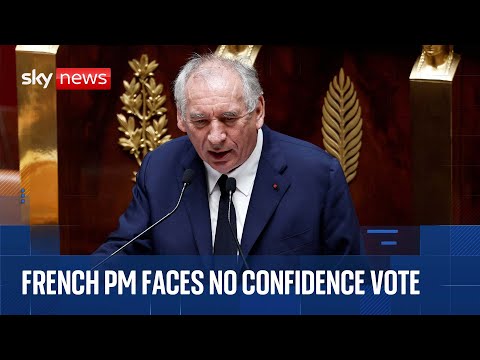 French PM Francois Bayrou speaks ahead of no confidence vote