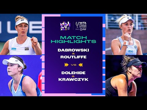 Dabrowski & Routliffe vs. Krawczyk & Dolehide | 2024 WTA Finals Riyadh Group Stage | Match Highlight