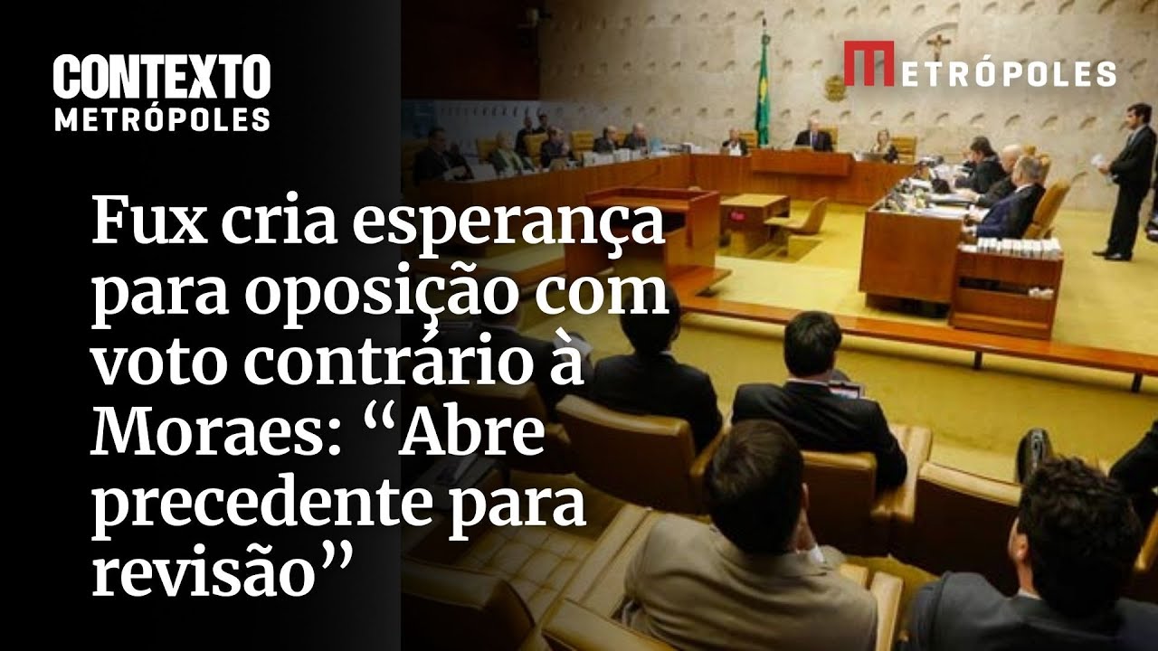 Fux cria esperança para oposição com voto contrário à Moraes Abre precedente para revisão
