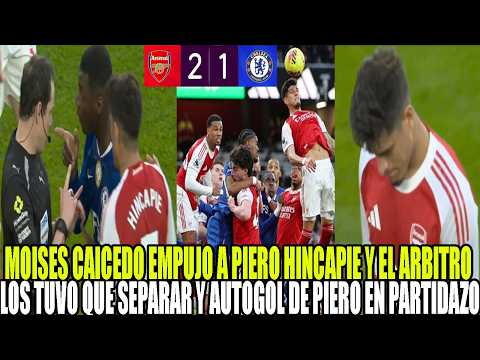 MOISES CAICEDO EMPUJO A PIERO HINCAPIE Y EL ARBITRO TUVO QUE SEPARAR Y AUTOGOL DE PIERO EN PARTIDAZO