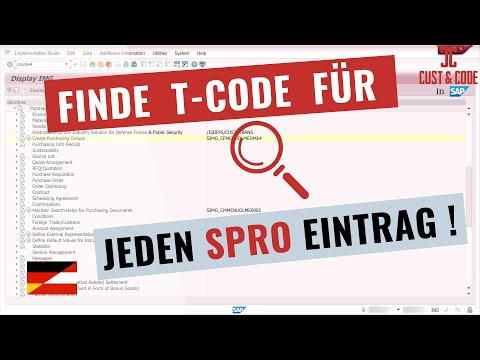 Finde T-Code für jeden SPRO (IMG) Eintrag [deutsch]