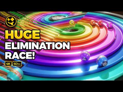 *HUGE* Marble Race  | #marbles #marblerun #marblerace #elimination #asmr #sensory #3D #rigidbody