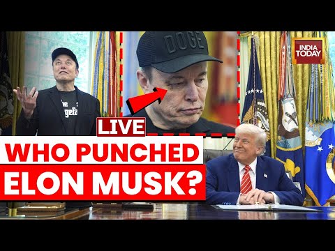 Trump-Elon Musk Press Conference | Elon Musk Explains Black Eye During White House Presser
