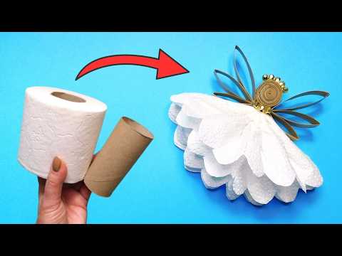 Easy Angel DIY for Christmas Decoration 😇 Cute Handmade Craft Idea from Toilet Paper and Rolls