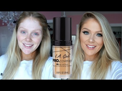 NEW LA GIRL PRO COVERAGE HD FOUNDATION FIRST IMPRESSIONS REVIEW + DEMO - UCji7wwhcGBhI0MIlxytFp4Q