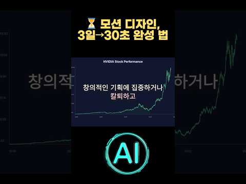 AI로 모션 디자인, 3일→30초 완성 법
