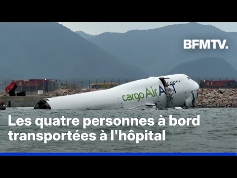 Hong Kong: un avion cargo quitte la piste d'atterrissage, percute une voiture et fait deux morts