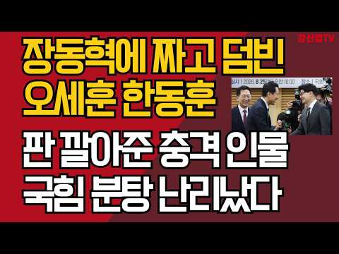 장동혁에 짜고 덤빈 오세훈 한동훈/판 깔아준 충격 <strong>인물</strong>/국힘 분탕 난리났다
