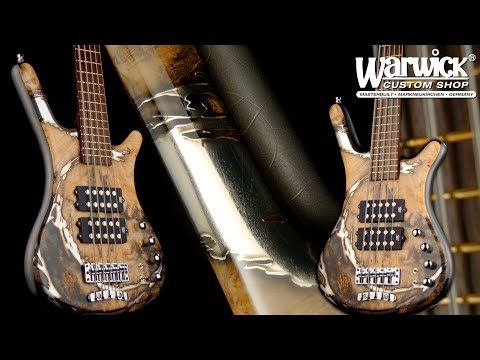 Warwick Custom Shop Masterbuilt - Corvette $$ - Chrome Splashes On Natural Finish #18-3749