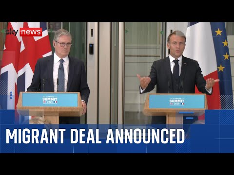 Prime Minister and Emmanuel Macron unveil 'one in, one out' migrant deal