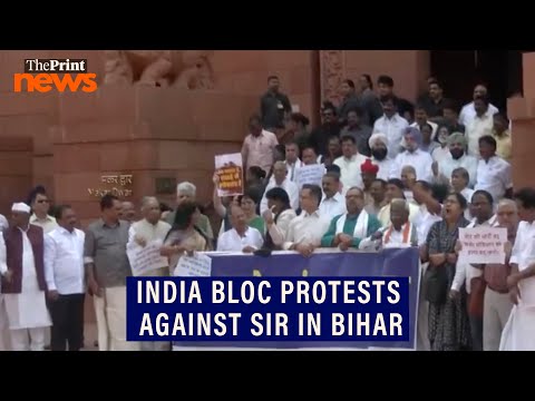 'An attack on democracy': INDIA bloc protests outside Parliament against SIR in Bihar
