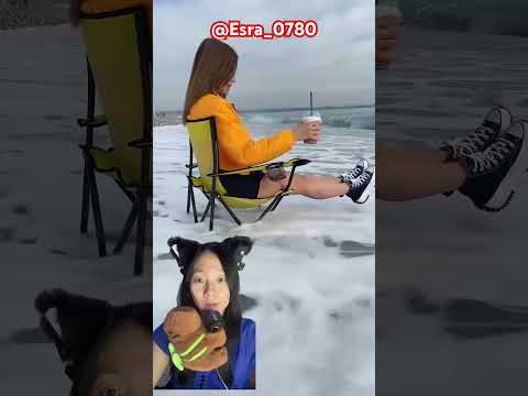 Duduk di tengah laut⁉️Di sapu ombak putih‼️😭😱😨@Esra_0780