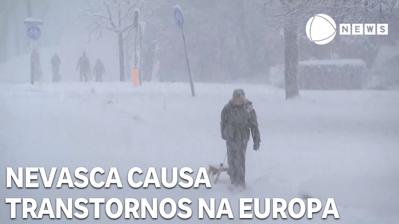 Nevasca causa transtornos e mortes na Europa