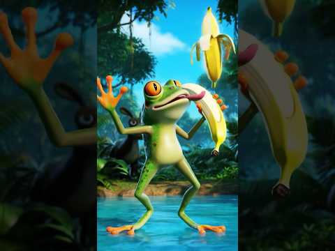 Frog 🐸 and banana 🍌 it’s funny
