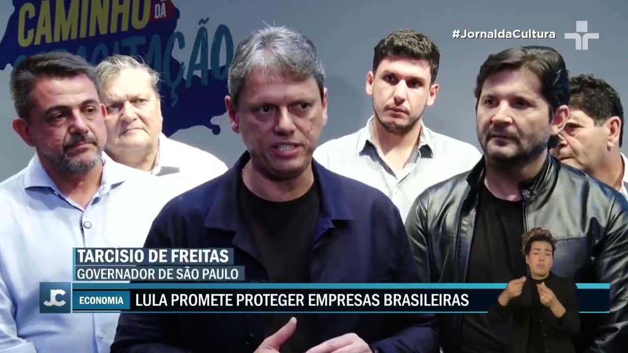 Tarcísio cobra união contra tarifaço imposto pelos Estados Unidos; Lula reage