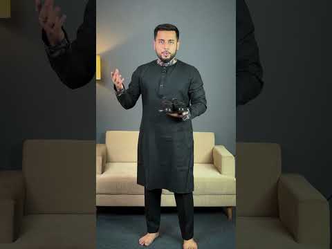 GRWM for Iftar Party! 🌙 | Black Panjabi Styling Tips #Shorts #MensFashion