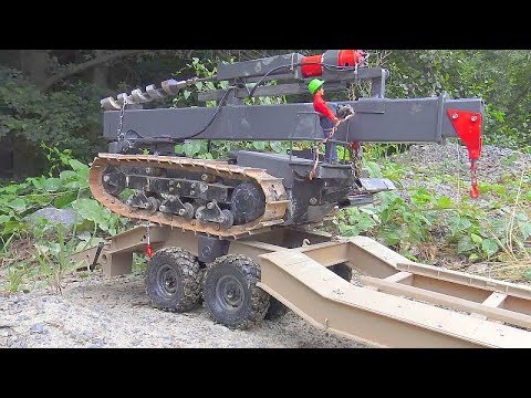 HEAVY RC TRACK DRILL DOZER! STRONG 6X6 TRUCK RESCUE! RC TWO AXLE TRAILER RESCUE! CROSS RC VEHICLES - UCT4l7A9S4ziruX6Y8cVQRMw