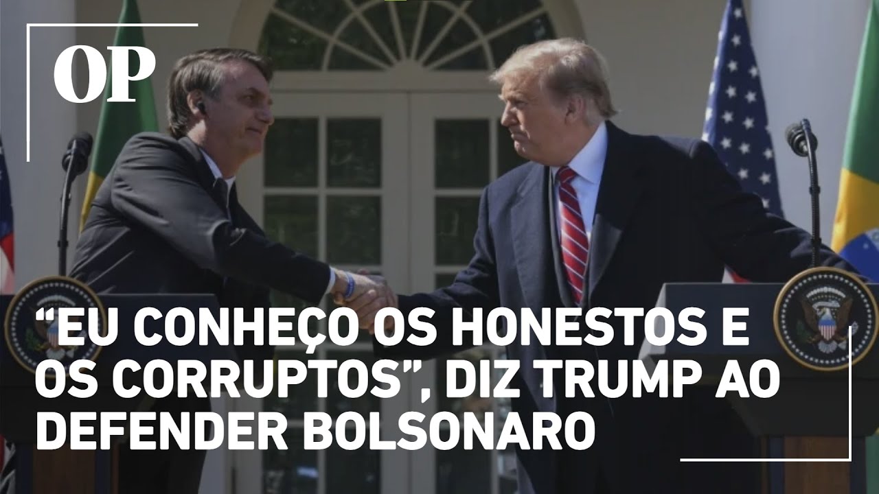 Conheço os honestos e os corruptos diz Trump ao defender Bolsonaro após pergunta sobre Lula
