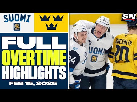 Sweden vs. Finland 4 Nations FaceOff FULL Overtime Highlights Feb