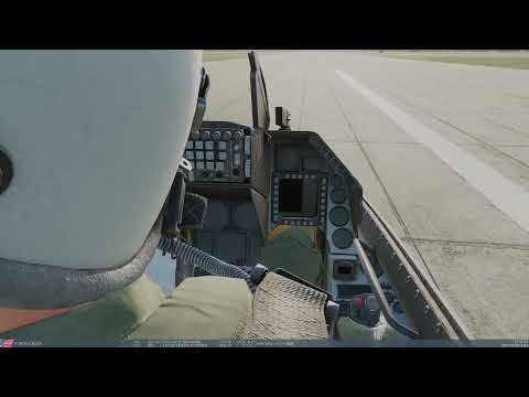 FIGHTER JET COCKPIT VIEW TAKE OFF IN DCS