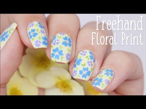 Floral Print Nail Art || using brushes from Mitty