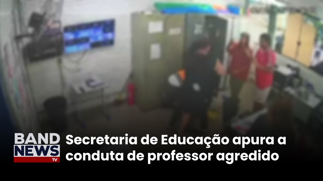 Pai de aluna agride professor dentro de escola | BandNews TV