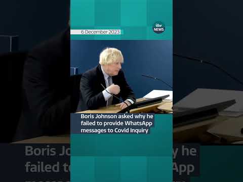 Boris Johnson asked why he failed to provide WhatsApp messages to Covid Inquiry #itvnews