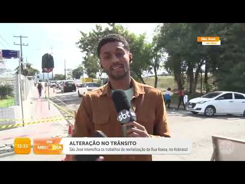 São José intensifica os trabalhos de revitalização da Rua Koesa no Kobrasol | Trânsito |SCC Meio-Dia