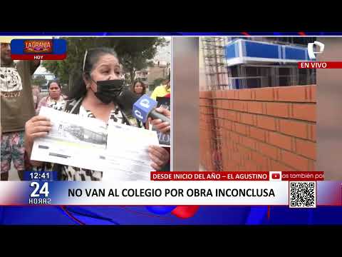 El Agustino: no van al colegio por obra inconclusa
