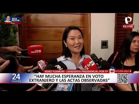 Equipo de Fuerza Popular continúa monitoreo de votos