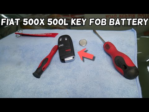 FIAT 500X 500L KEY FOB BATTERY REPLACEMENT REMOVAL 2015 2016 2017 2018 2019 2020 2021
