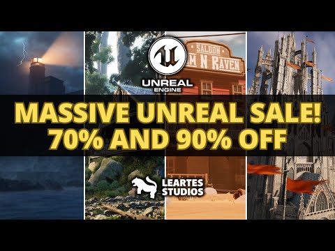 MASSIVE Unreal Engine 5 SALE! 70% and 90% OFF (Environments, Materials, VFX, Tools & More)
